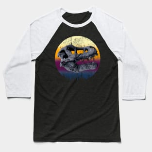 Tyrannosaurus Rex Skull In A Beautiful Sunset Baseball T-Shirt